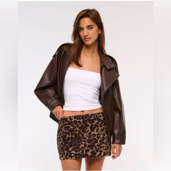 Mid Rise Denim Mini Skort - Picture 1 of 4